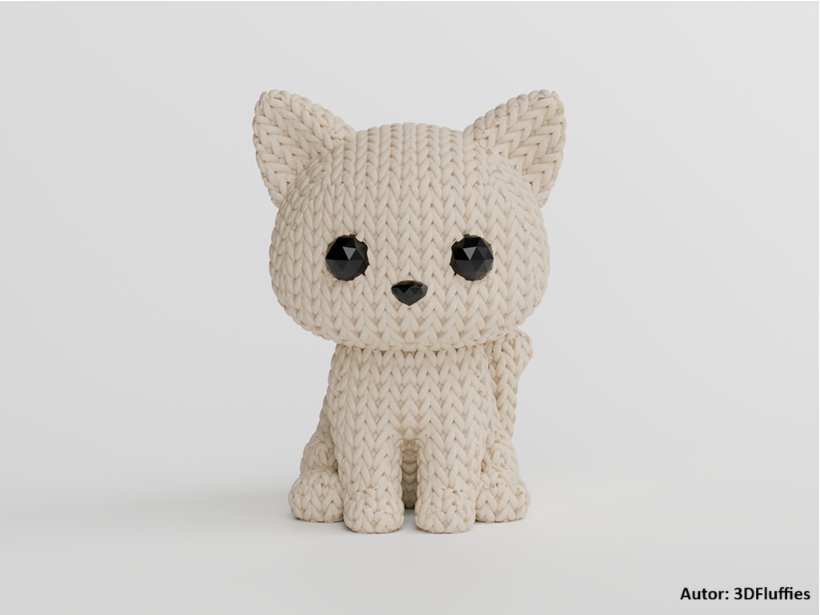 Gato tejido impreso en 3D